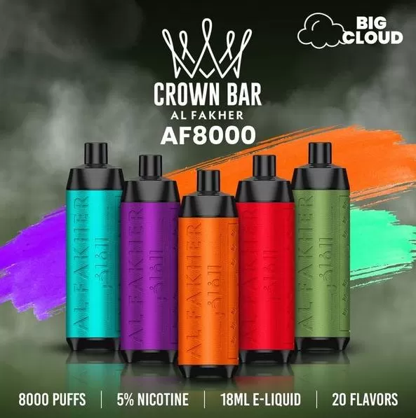 Al Fakher - Crown Bar Disposable Vape (8,000 Puffs) - Mango Ice / 5 mg - Image 2