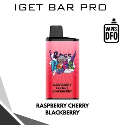 Raspberry Cherry Blackberry – IGET BAR PRO - Non-rechargeable / IGET / Medium / Blackberry / Cherry / Raspberry / Beverage & Dessert