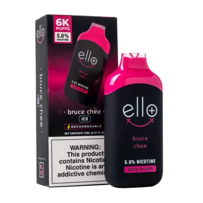 BLVK Ello Plus Disposable Vape –Bruce Chee Ice 50mg (6000 Puffs)