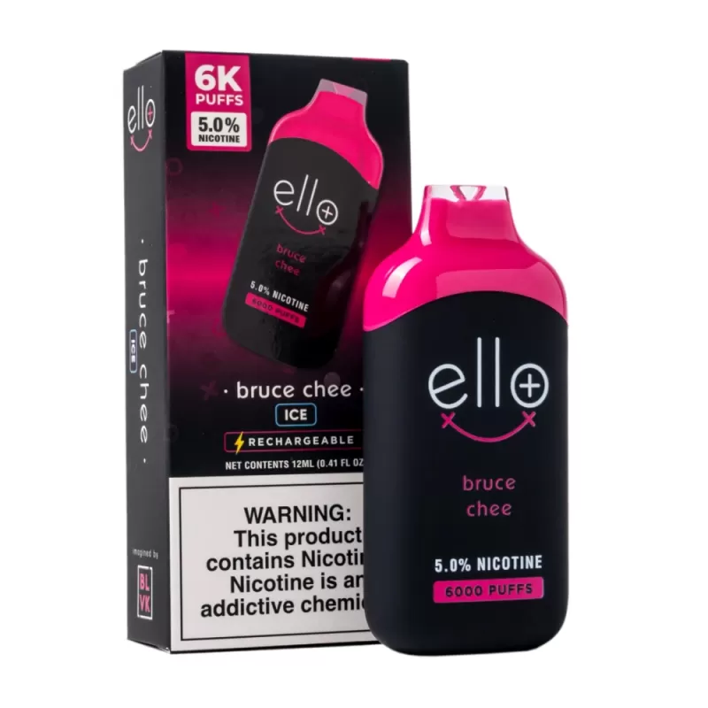 BLVK Ello Plus Disposable Vape –Bruce Chee Ice 50mg (6000 Puffs)