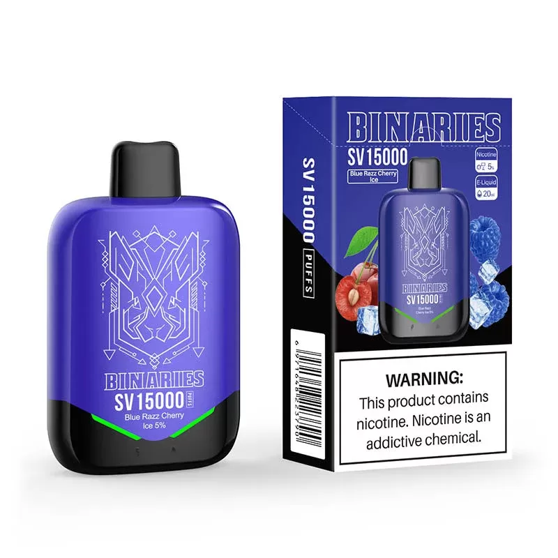 HorizonTech Binaries SV15000 Disposable Vape 15000 Puffs - Flavor#Mint>Triple Berries Ice>Blue Razz Ice>Strawberry Banana Ice>Watermelon Ice>Cherry Cola Ice>Peach Mango Ice>Kiwi Strawberry I