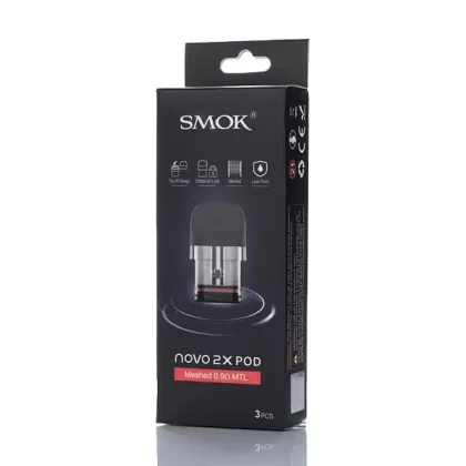 SMOK Novo 2X Pods - 3 Pack; 0.8 Ohm Mesh MTL, 0.9 Ohm Mesh (1D1C46)