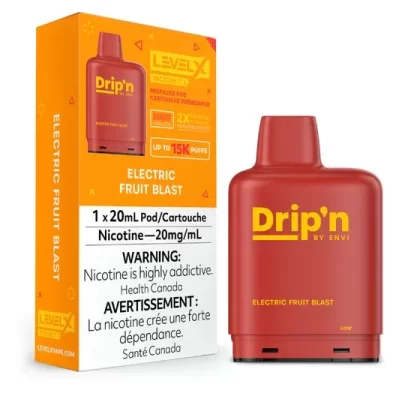 LEVEL X DRIP’N BOOST POD 20ML – ELECTRIC FRUIT BLAST