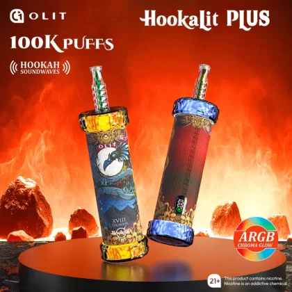 OLIT HookaLit "PLUS" 100K Puffs Disposable E-Hookah - 100,000 Puffs - Pineapple Coconut