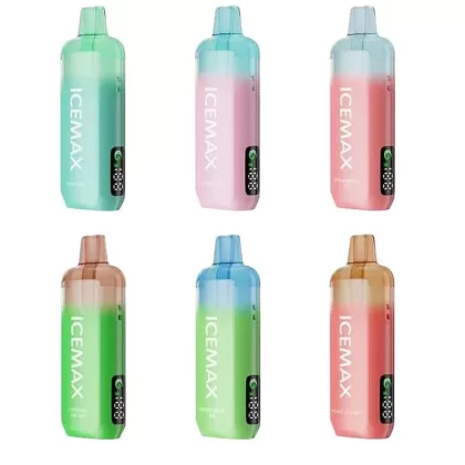Icemax 12K Disposable Vape 10ml 3% - Flavor#Jasmine Milk Tea>Pocari Sweet>Coconut Water>Kiwi Blast>Miami Mint>Longjing Ice Tea>Green Grape Ice>Fresh Lemon>Lemon Pineapple>Lychee Ice>Peach Oo