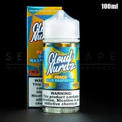 Cloud Nurdz – Peach Blue Raspberry Eliquid 100ml