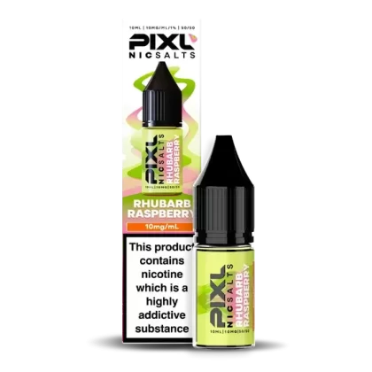 Rhubarb Raspberry PIXL Nic Salt E-Liquid – 10mg & 20mg | 10ml Bottle | 5 or 10 Pack Options
