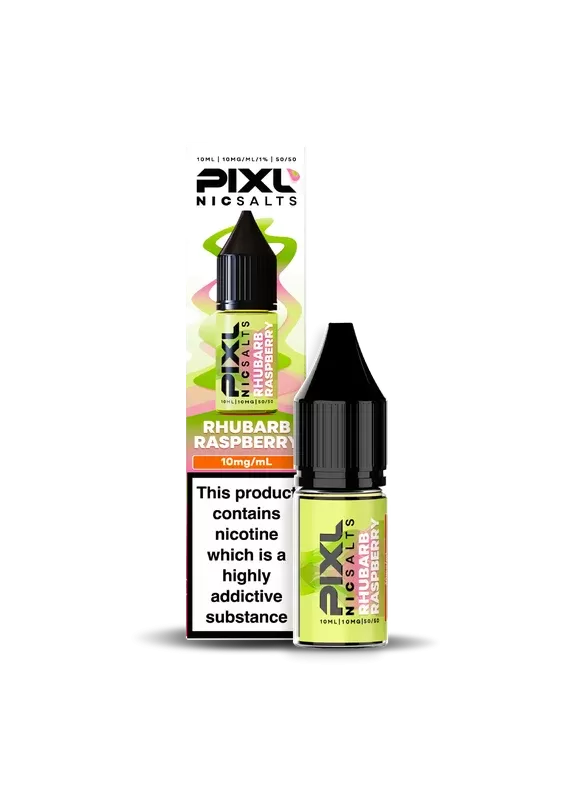Rhubarb Raspberry PIXL Nic Salt E-Liquid – 10mg & 20mg | 10ml Bottle | 5 or 10 Pack Options