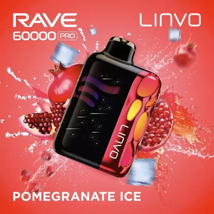 Linvo Rave 60000 Pro Disposable Vape – Pomegranate Ice