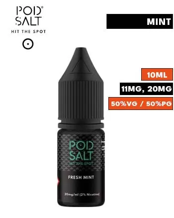 Fresh Mint Nic Salt E Liquid by Pod Salt Core - 20mg