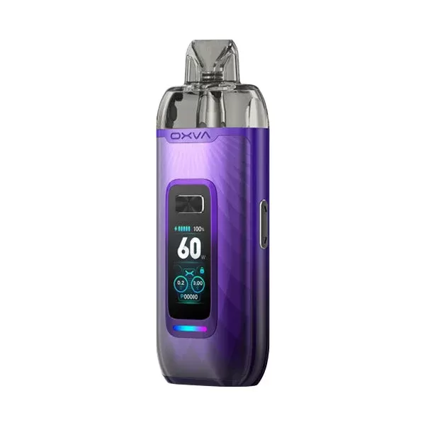 Oxva VPrime Pod Vape Kit - Colour#Auroral Purple>Black Carbon>Black Leather>Blue Leather>Brown Leather>Glorious Gold>Natural Green>Sakura Pink