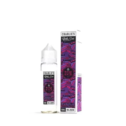 PURPLE WEDDING CAKE E-LIQUID BY CHARLIE’S CHALK DUST – BAKE SALE 50ML 70VG