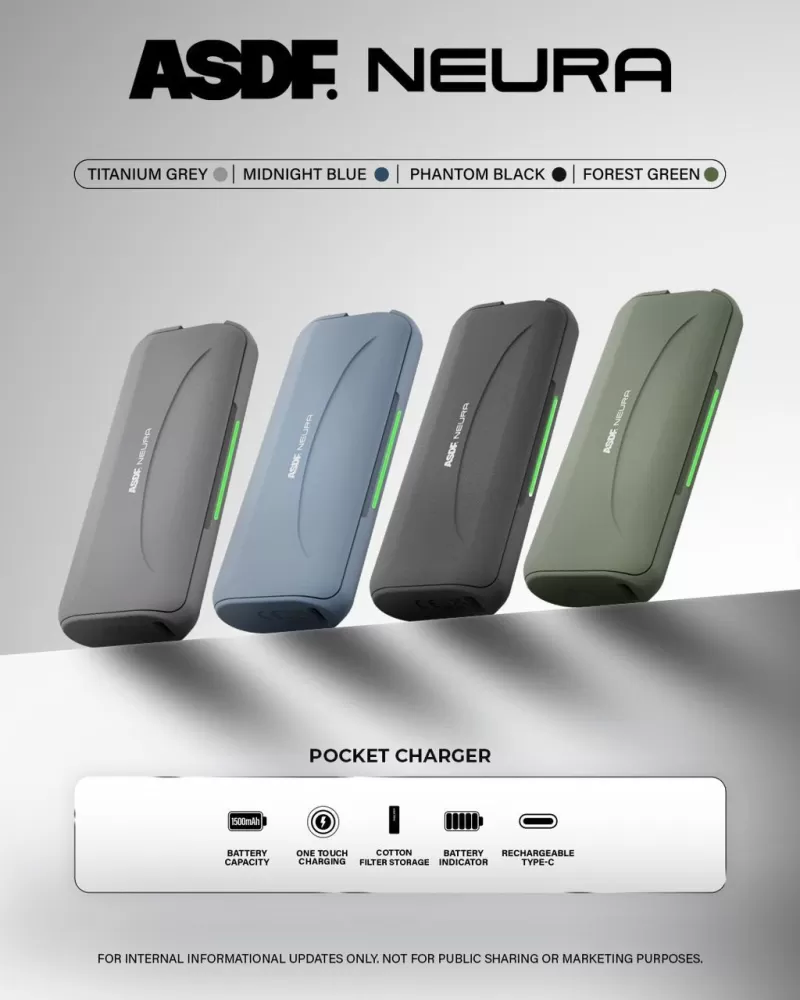 ASDF NEURA Pocket Charger Box 1500mAh Battery - Vapeandgo Com My - Image 2