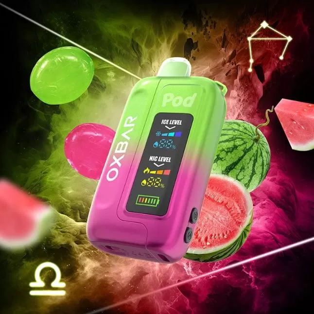 Oxbar Icenic Disposable Vape (35,000 Puffs) - Strawberry Watermelon Peach / 50 mg - Image 3