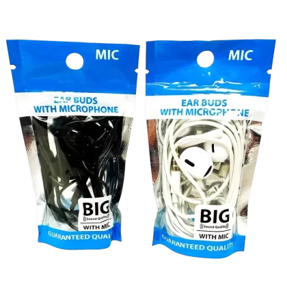 Earbuds with Mic Bulk 15 Pieces Per Pack 24683