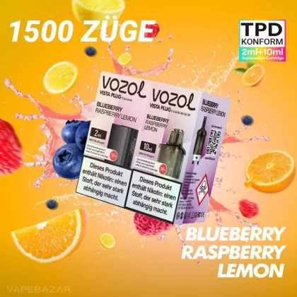 Vozol Vista Plug – Blueberry Raspberry Lemon Prefilled Pod - Vapebazar