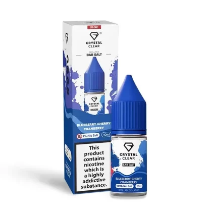 CRYSTAL CLEAR BLUEBERRY CHERRY CRANBERRY 10ML NIC SALT E-LIQUID
