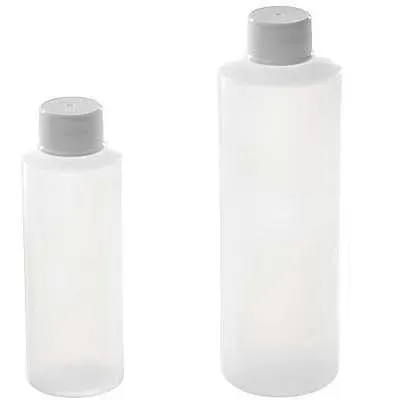 Cylinder Round Natural HDPE Plastic Bottle