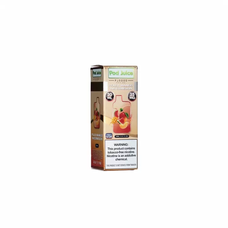 Pod Juice PJ5000 Peach Mango Watermelon MTL Salt Nic 30ml - Image 3