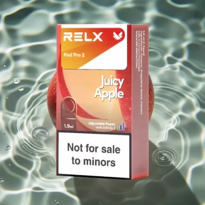 RELX Pod Pro 2 Juicy Apple 0% Nicotine 600 Puffs 1.9ml Pod – Eco/Smooth/Boost Mode - Bangvapeaustralia