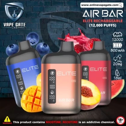 Air Bar - Elite Rechargeable Disposable Vape (12,000 Puffs) - 20 mg / Mint