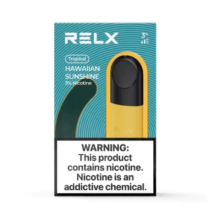 RELX Pod Pro – Hawaiian Sunshine (Pineapple ICE) – 3% Nicotine - Single, Pack of 2; 5% NICOTINE