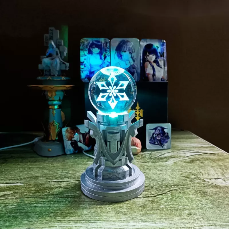 Seven Elements Crystal Ball - Elemental Pillar Creative Display Ornament - Image 2