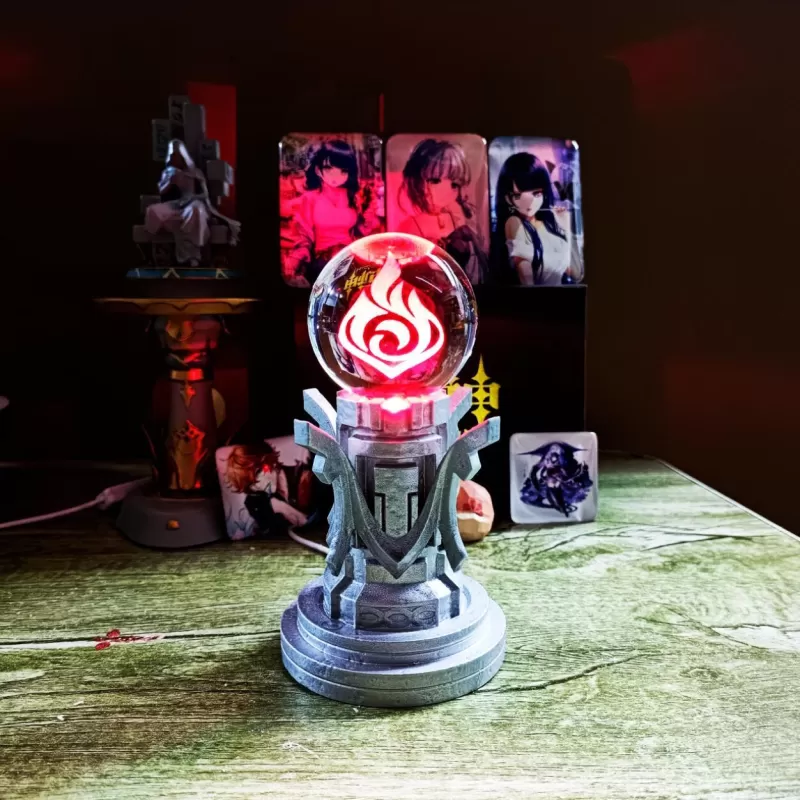 Seven Elements Crystal Ball - Elemental Pillar Creative Display Ornament - Image 3
