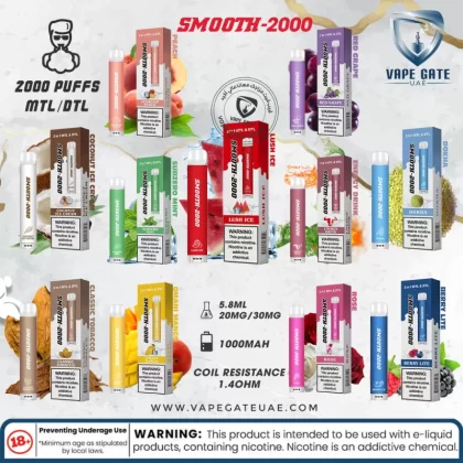 Smooth 2000 Disposable (30MG - 2000 MTL & DTL Puffs) - Dokha