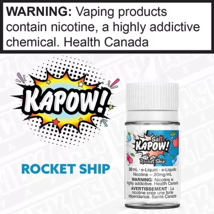 Rocket Ship by Kapow Salt - Strength#12 mg/mL 30mL ONTARIO EXCISE STAMP>20 mg/mL 30mL ONTARIO EXCISE STAMP