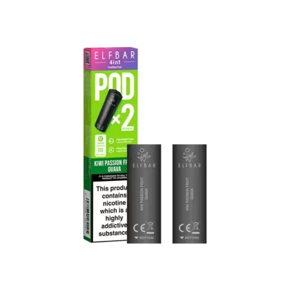 Elf Bar 4in1 Kiwi Passion Fruit Guava Pods (2 Pack) - Strength#20mg (9AE7EC)