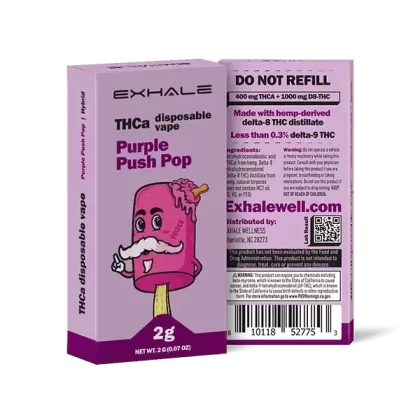Purple Push Pop THCA Disposable