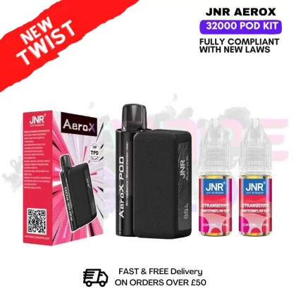 ⁠Strawberry Watermelon Ice JNR AeroX 32K 32000 Puff Pod Kit