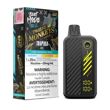 Beast Mode Max 2 50K X Twelve Monkeys Tropika Iced By Flavour Beast - STRENGTH#20MG>20MG (ONT-TAX)