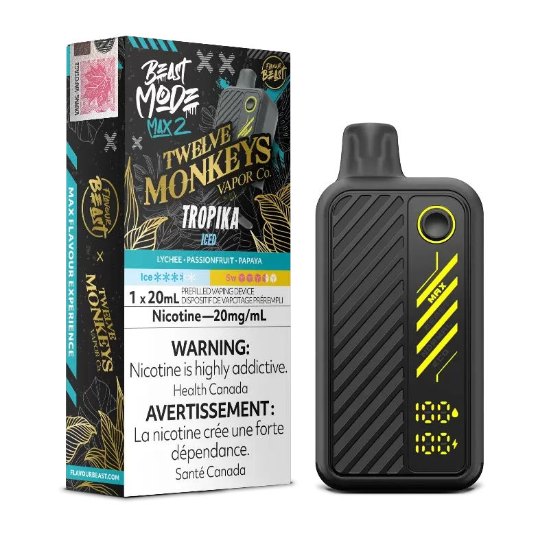 Beast Mode Max 2 50K X Twelve Monkeys Tropika Iced By Flavour Beast - STRENGTH#20MG>20MG (ONT-TAX)