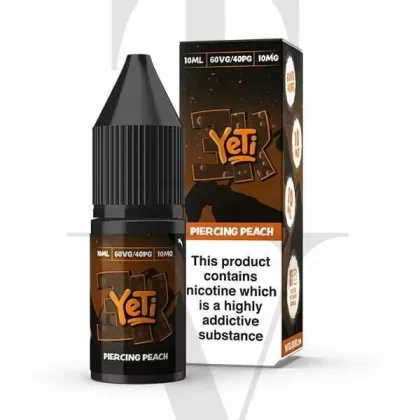 YETI 3K PIERCING PEACH NIC SALT E-LIQUID - Nicotine Strength#10MG (1%)>20MG (2%)