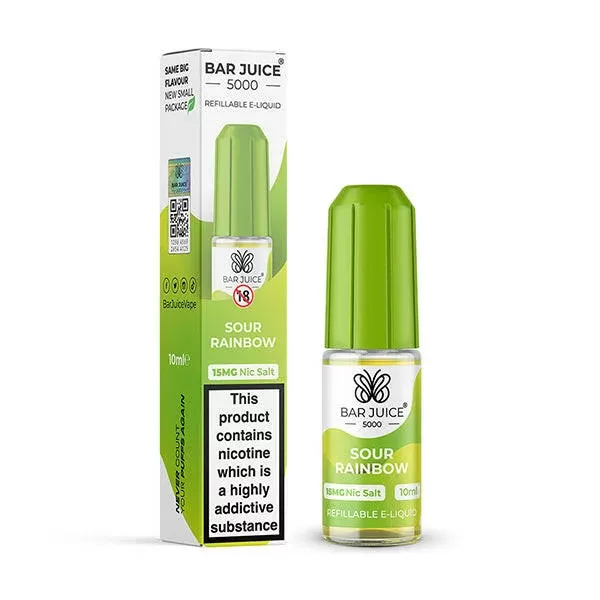 Bar Juice 5000 Sour Rainbow Nic Salt - Nicotine Strength#5mg>10mg>20mg