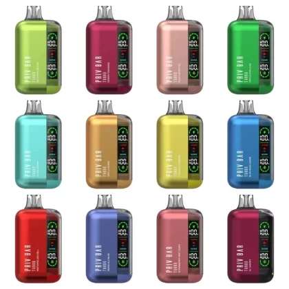SMOK PRIV Bar Turbo Disposable (15000 Puffs) - FLAVORS#Alaskan Mint (Out of stock)>Blue Razz Lemon>Cherry Paradise>Dr.Cherry (Out of stock)>Florida Lemonade>Honolulu Blue>Peach Berry Ice>Str
