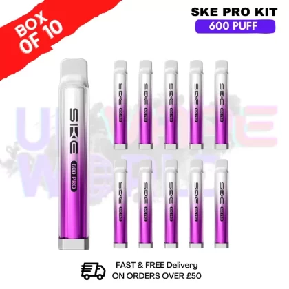 Pink Lemonade SKE Crystal PRO 600 Puff Box Of 10
