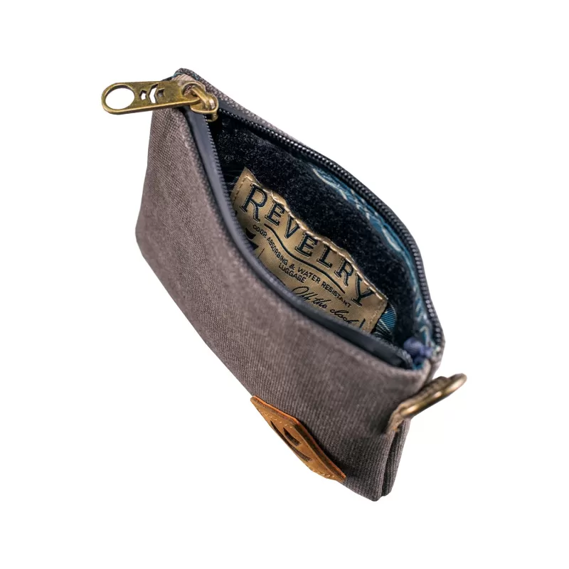 Revelry Mini Broker - Smell Proof Zippered Small Stash Bag - Maroon Pattern - Image 2