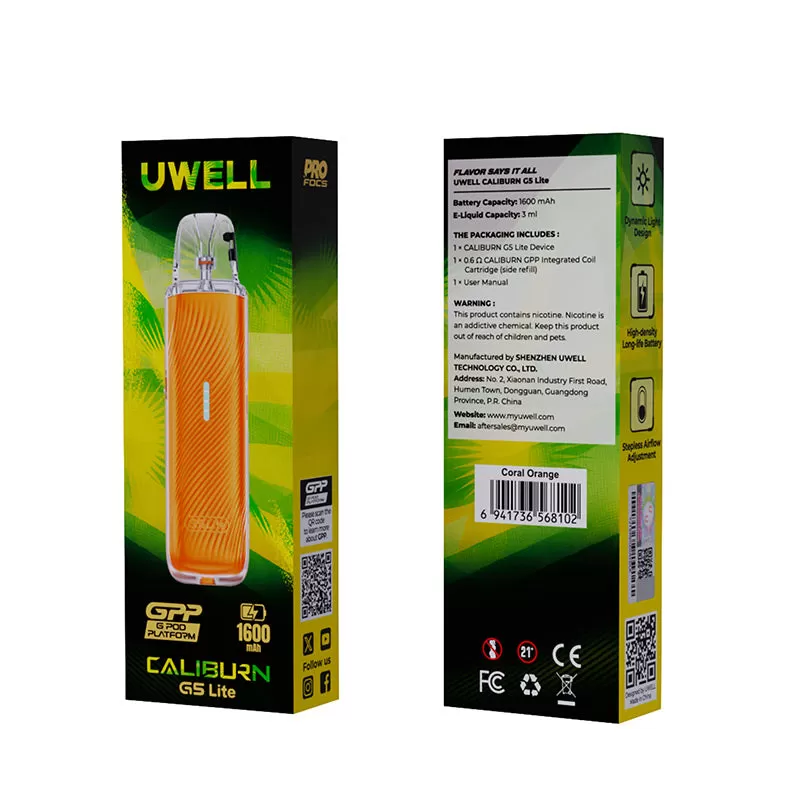 Uwell Caliburn G5 Lite Pod Kit 35W - Lemon Green - Image 3