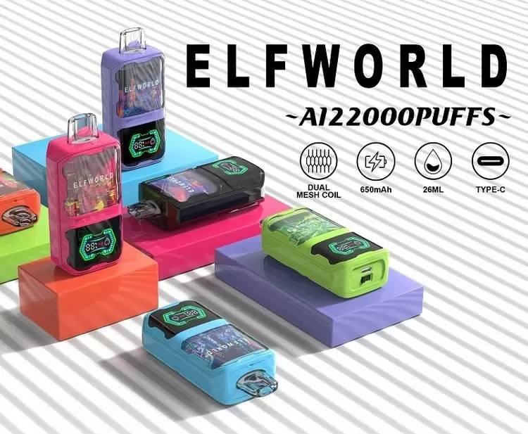 ELF WORLD Ai 22000 Puffs - Green apple, Cool mango