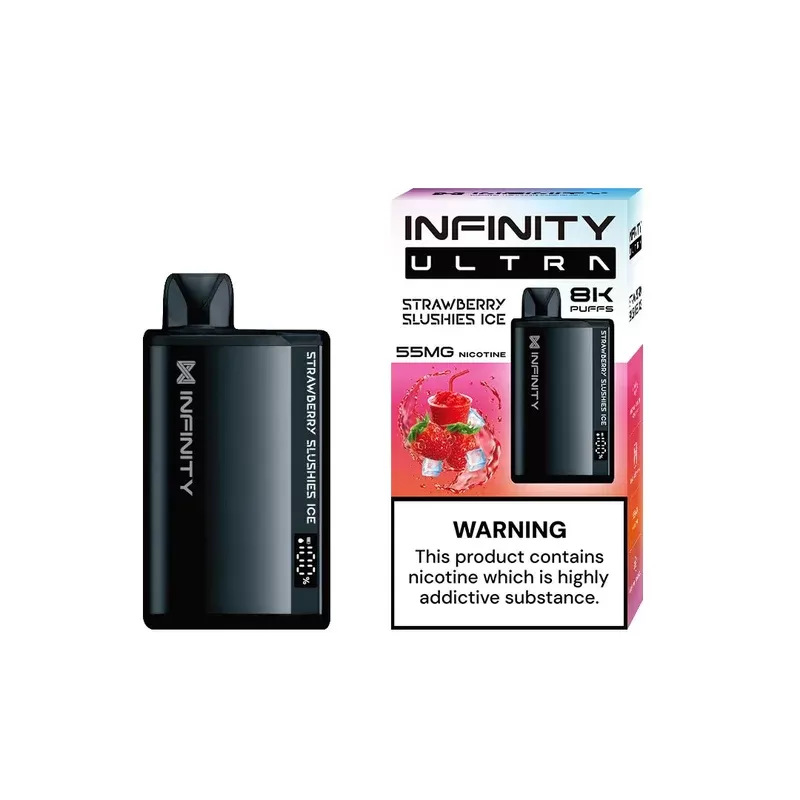 INFINITY DISPOSABLE VAPE STRAWBERRY SLUSHIES ICE 8000 PUFF 55MG