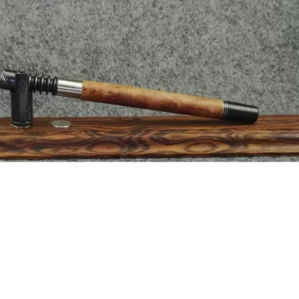 Slimline in Elm Burl w/ Blackwood Mouthpiece and Aluminum Accents by PhattPiggie