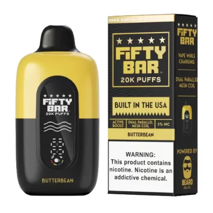 Butterbean Disposable Vape (20000 Puffs) by Fifty Bar 20K