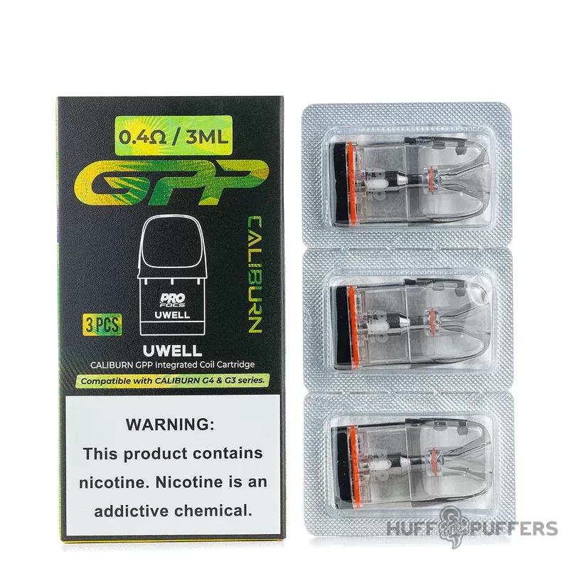 Uwell Caliburn GPP Pods - Resistance#0.4 ohm>0.6 ohm>0.9 ohm>1.2 ohm
