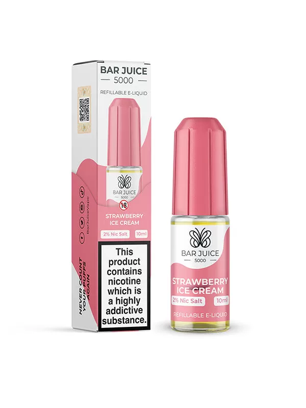 Bar Juice 5000 Strawberry Ice Cream Nic Salt E-Liquid - 20mg - Image 2