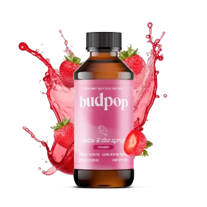 BudPop Strawberry Delta 9 THC Syrup | 420mg