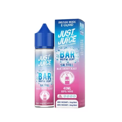 Just Juice Below Zero Blue Cherry Blast Saltfill Shortfill 40ml E-Liquid - Vapestore Co