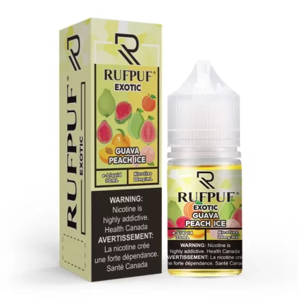 RufPuf Exotic Guava Peach Ice Nic Salt – 30ml - Vapebazaar Pk